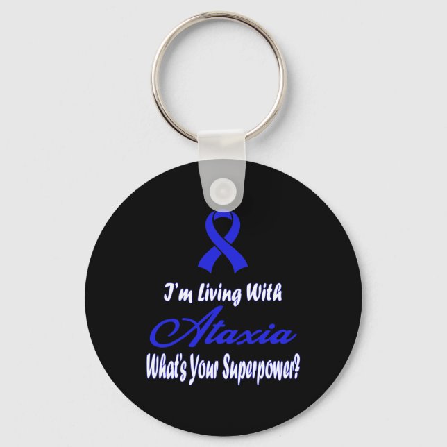 Ataxia Awareness 5 Keychain (Front)