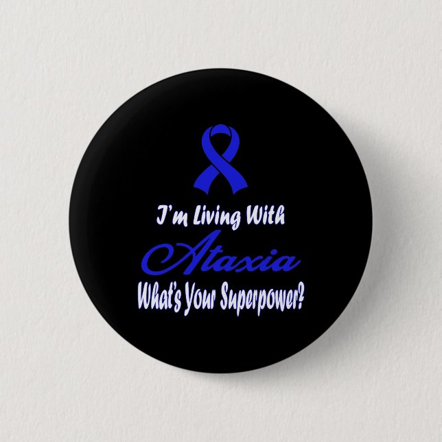 Ataxia Awareness 6 Button (Front)