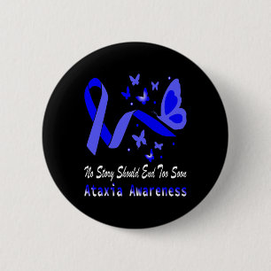 Ataxia Awareness Butterfly Support Button