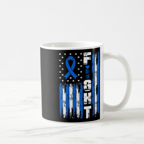 Ataxia Awareness Patriotic Usa American Flag Blue  Coffee Mug