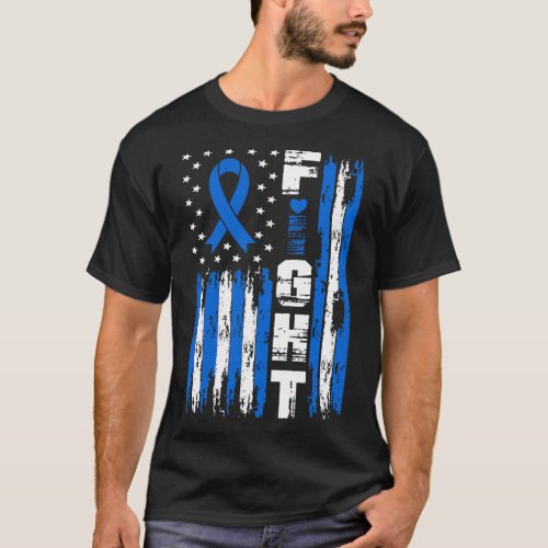 Ataxia Awareness Patriotic Usa American Flag Blue  T_Shirt