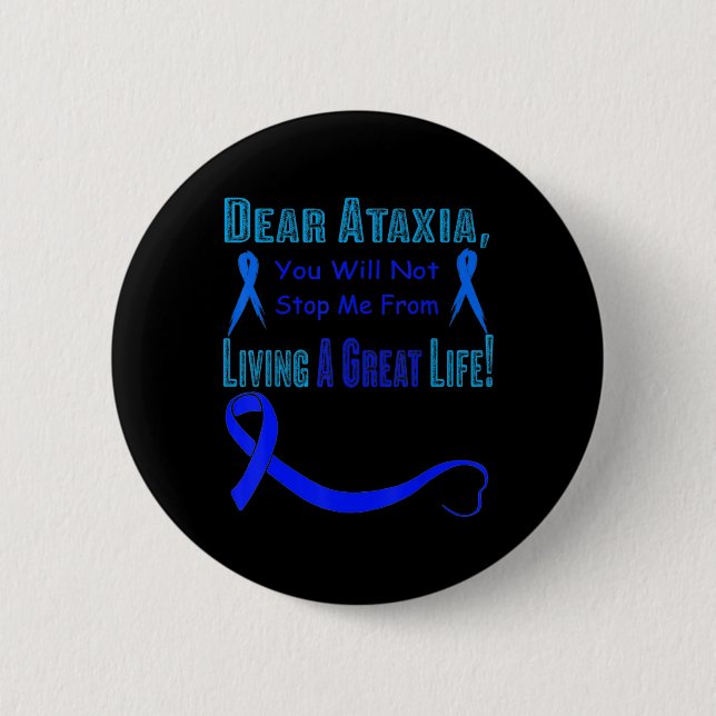 Ataxia Awareness T-Shirt107  Button (Front)