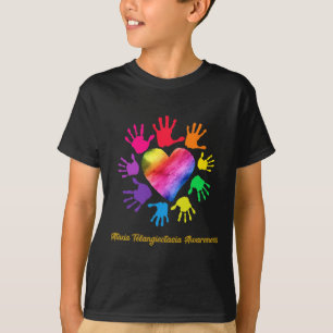 Ataxia Telangiectasia Awareness Peace Love Hope Bl T-Shirt