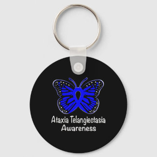 Ataxia Telangiectasia Awareness Warrior Support Bl Keychain