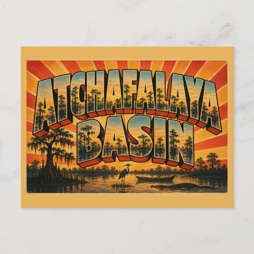 Atchafalaya Basin Louisiana Cypress Swamp Bayou Postcard