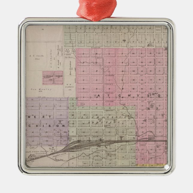 Atchison and vicinity, Kansas Metal Ornament (Front)