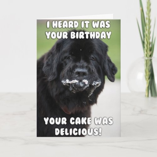 Ate the cake birthday card