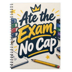 Ate the Exam, no cap notebook