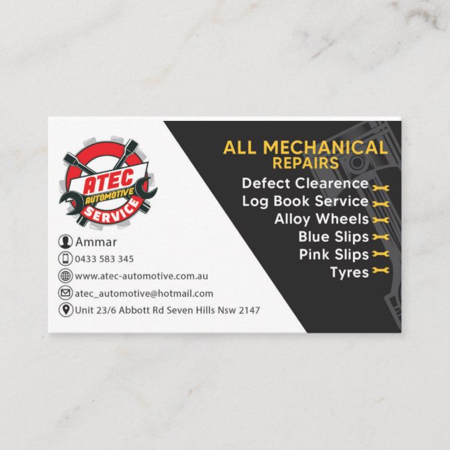 ATEC Automotive Business Card (Front)
