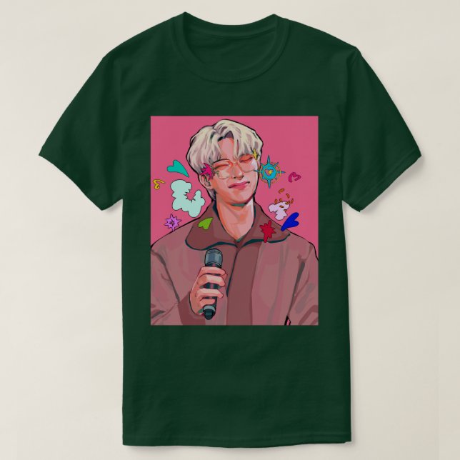 ATEEZ Mingi heart colored T-Shirt (Design Front)