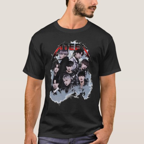 ATEEZ _ Vintage 80x27s Rock Bootleg Active T_Shi T_Shirt