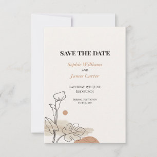 Atelier Sculptural Calla Lily Botanical Wedding Save The Date