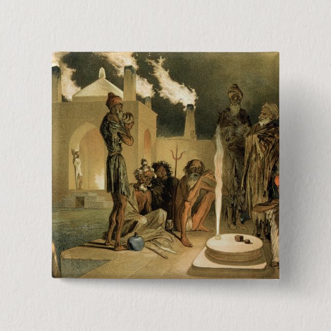 Ateseh-Gah, Indians Devoted to the Cult of Fire, B Button (Front)