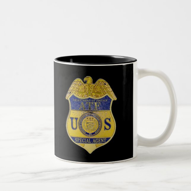 ATF ALCOHOL TOBACCO AND FIREARMS Two-Tone COFFEE MUG (Right)