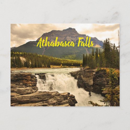 Athabasca Falls Canada stylized Postcard