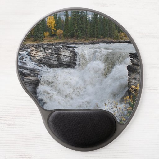 Athabasca Falls, Canadian Waterfall Photography Gel Mouse Pad
