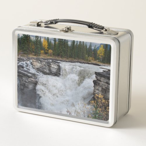 Athabasca Falls Canadian Waterfall Photography Metal Lunch Box