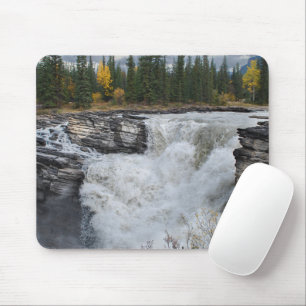 Athabasca Falls, Nature Waterfall Photography Mouse Pad