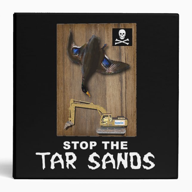 Athabasca Tar Sands Duck Mount 3 Ring Binder (Front)