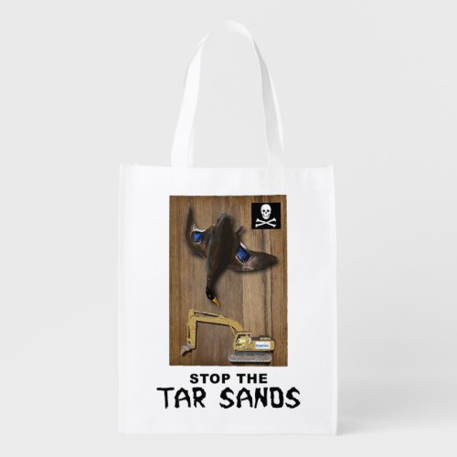 Athabasca Tar Sands Duck Mount Reusable Grocery Bag