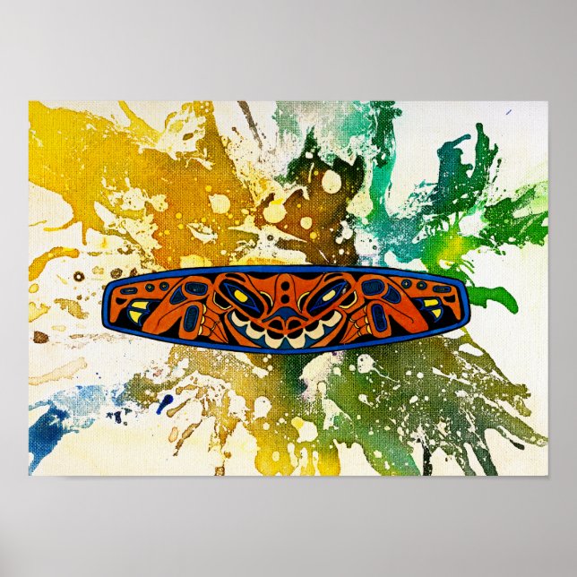 Athabascan Totem by Michael Moffa Poster (Front)