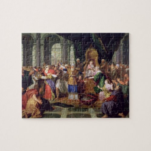 Athaliah Expelled from the Temple c1697 oil on Jigsaw Puzzle