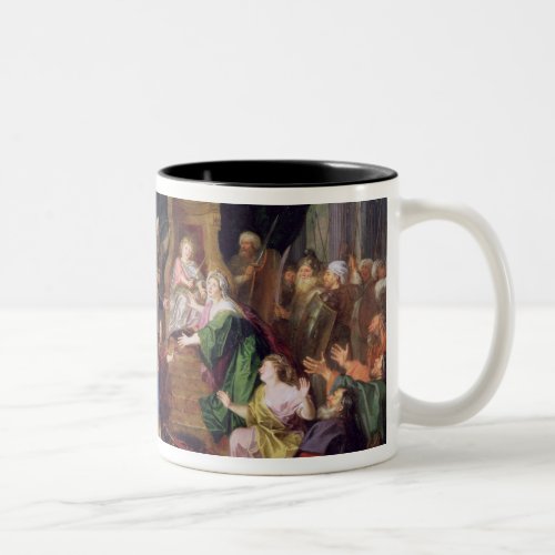 Athaliah Expelled from the Temple c1697 oil on Two_Tone Coffee Mug