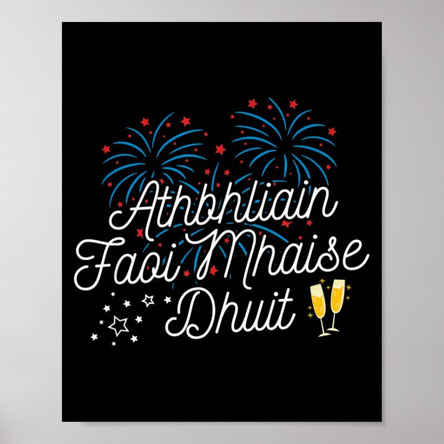 Athbhliain Faoi Mhaise Dhuit Irish New Years  Poster (Front)