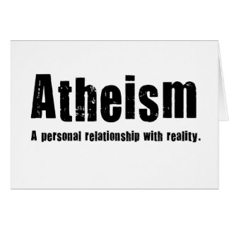 Atheism. A personal relationship with reality. Cards