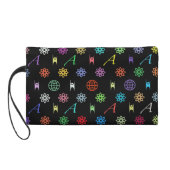 Atheism Monogram (bright on black) Wristlet Bag (Back)