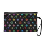 Atheism Monogram (bright on black) Wristlet Bag