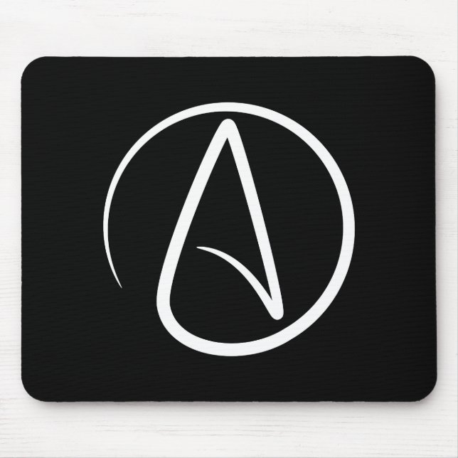 Atheism Pictogram Mousepad (Front)