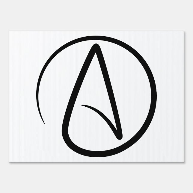 Atheism Symbol - Atheist Sign (Back)