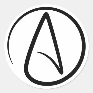 Atheism Symbol - Atheist Sign Classic Round Sticker