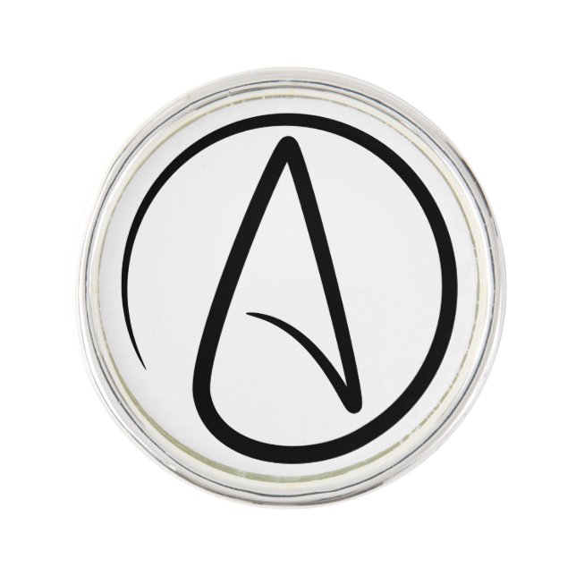Atheism Symbol - Atheist Sign Lapel Pin (Front)