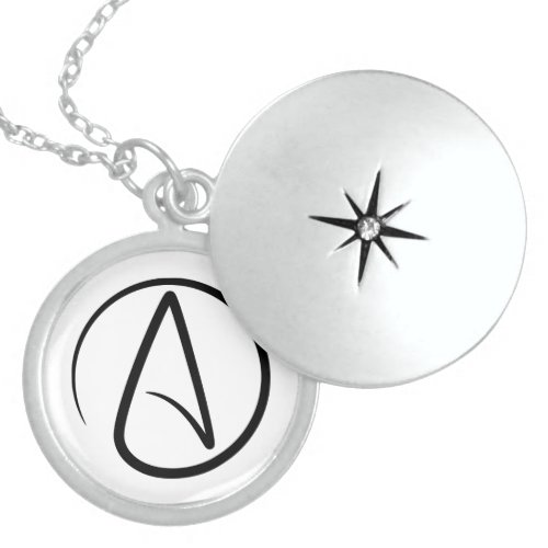 Atheism Symbol _ Atheist Sign Locket Necklace