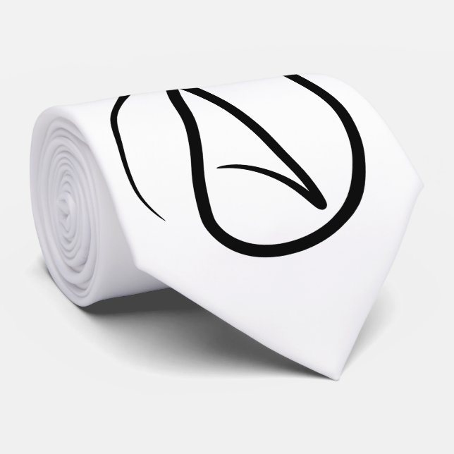 Atheism Symbol - Atheist Sign Neck Tie (Rolled)