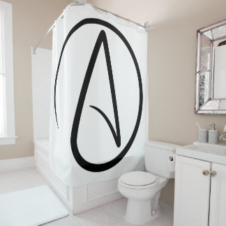 Atheism Symbol - Atheist Sign Shower Curtain