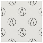 Atheism symbol: black on white fabric