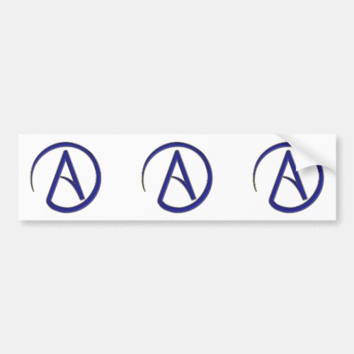 Atheism symbol bumper sticker