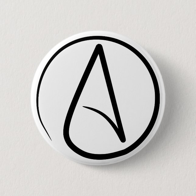 Atheism Symbol Button (Front)