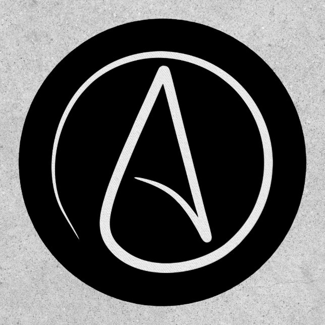 atheism symbol religion  patch (Front)
