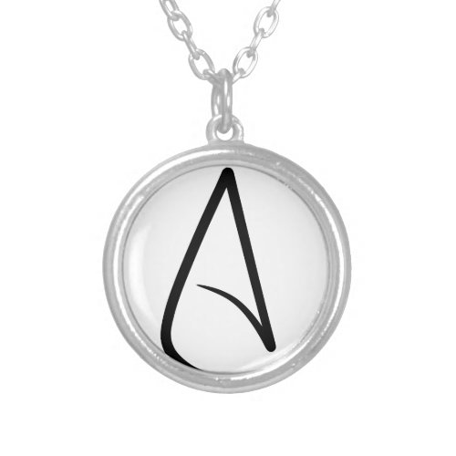 Atheism Symbol Silver Plated Necklace