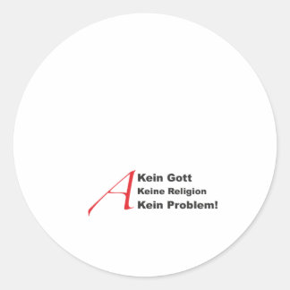 atheist A1 Classic Round Sticker