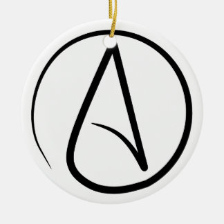Atheist A Black on White Ornament