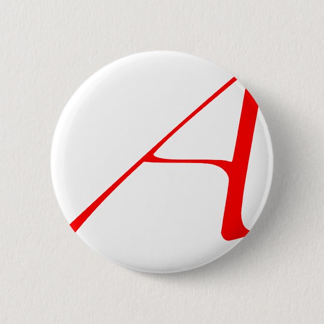 Atheist "A"  logo Button (Front)