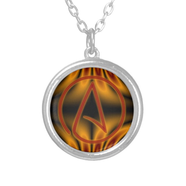 Atheist A Silver Plated Necklace (Front)