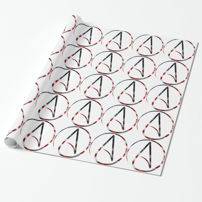 Atheist American Wrapping Paper (Unrolled)