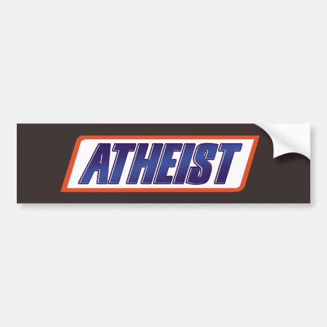 Atheist Atheism Parody Bumper Sticker (Front)