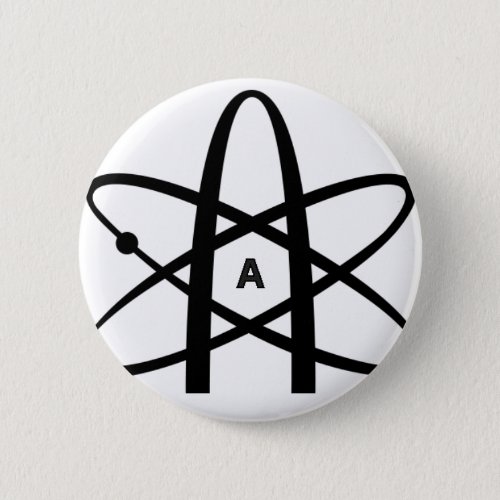 Atheist Atom Pinback Button